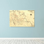 Schlacht bei Chickamauga - Panoramabalkarte des Zi Leinwanddruck (Insitu (Holzboden))