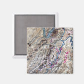 Schlacht bei Chickamauga - Panoramabalkarte des Zi Magnet (Vorderseite/Rückseite)