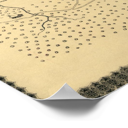 Schlacht bei Chickamauga - Panoramabalkarte des Zi Poster (Ecke)