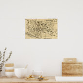 Schlacht bei Chickamauga - Panoramabalkarte des Zi Poster (Küche)