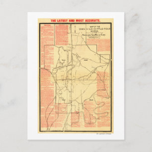 Schlacht bei Chickamauga - Panoramabalkarte des Zi Postkarte