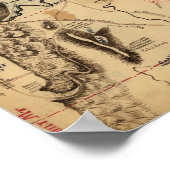 Schlacht bei Chickamauga - Panoramabalkarte Zivile Poster (Ecke)