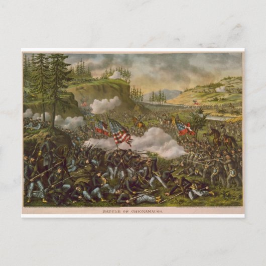 Schlacht bei Chickamauga, veröffentlicht um 1890 Postkarte (Vorderseite)