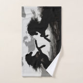 Schlacht bei den Pferden - Pferde Kunst Badhandtuch Set (Handtuch)