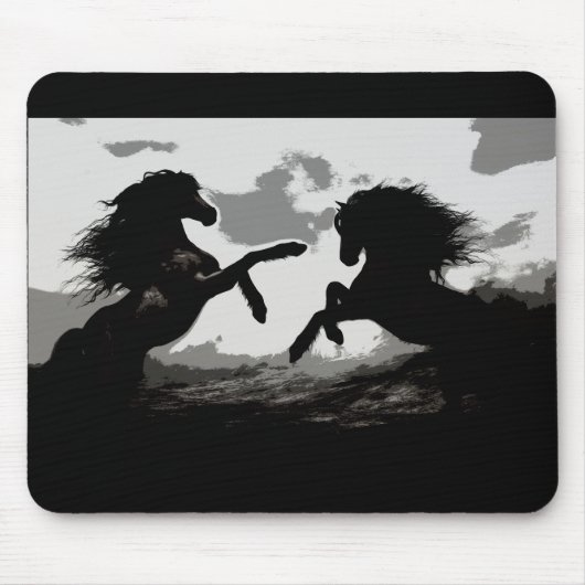 Schlacht bei den Pferden - Pferde Kunst Mousepad (Vorne)