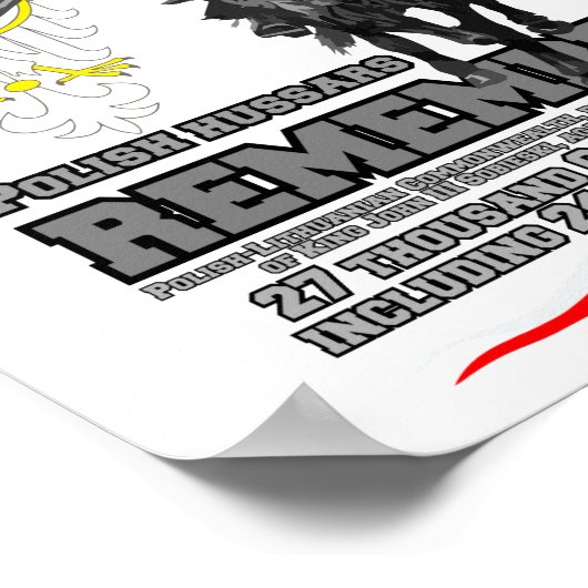 Schlacht bei den polnischen Hussars in Wien Poster (Ecke)