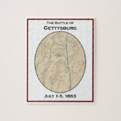 Schlacht bei Gettysburg Map Puzzle (Vertikal)