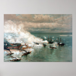 Schlacht bei Mobile Bay — Ziviler Krieg Poster