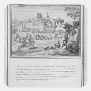Schlacht bei Porte Sainte-Antoine, 2. Juli 1652 Quadratischer Aufkleber