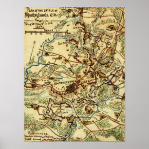Schlacht beim Hofhaus Spotsylvania Poster