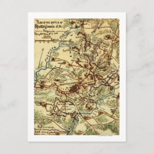 Schlacht beim Hofhaus Spotsylvania Postkarte