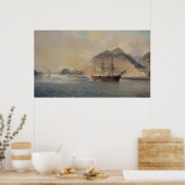 Schlacht der Straße von Shimonoseki Poster (Küche)