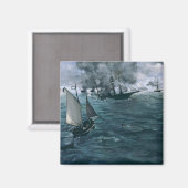 Schlacht gegen die USS Kearsarge und CSS Alabama d Magnet (Vorderseite/Rückseite)