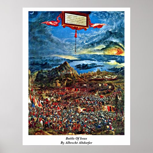 Schlacht gegen Issus durch Albrecht Altdorfer Poster (Vorne)