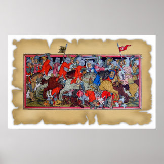 Schlacht im Mittelalter Poster