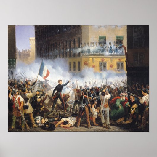 Schlacht in der Rue de Rohan, 28. Juli 1830, 1831 Poster (Vorne)