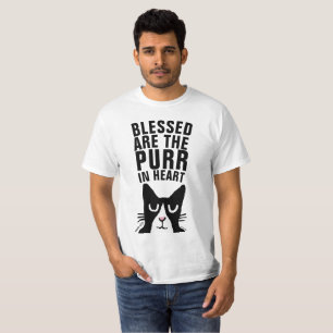 SCHLACHT SIND DIE PUREN IM HERZEN, KATZE Funny T - T-Shirt