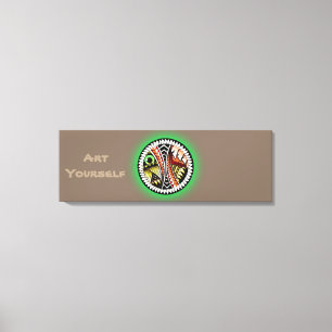 Schlacht-Tätowierungszeichnung Leinwanddruck