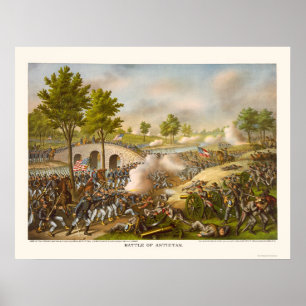 Schlacht um Antietam Showing General McClellan 186 Poster