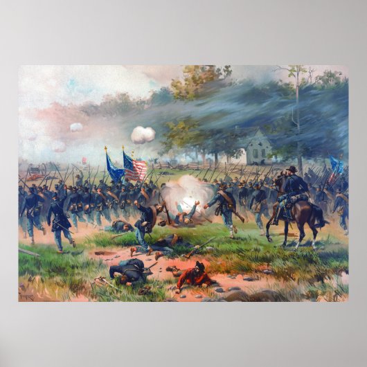 Schlacht um Antietam Thure de Thulstrup 1887 Wiede Poster (Vorne)