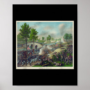 Schlacht um Antietam Zivile Kriegsbälle Poster