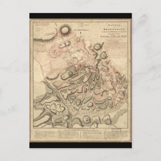 Schlacht um Brandywine American Revolution Karte 1 (Vorderseite)