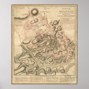 Schlacht um Brandywine American Revolution Karte 1 Poster