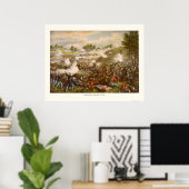 Schlacht um Bull Run von Kurz und Allison 1889 Poster (Heimbüro)