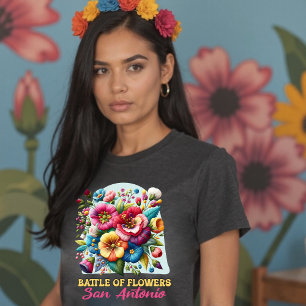 Schlacht um die Blume San Antonio Texas Fiesta Flo T-Shirt