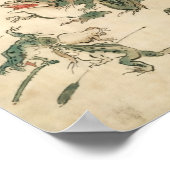 Schlacht um die Frogs Kawanabe Kyosai Poster (Ecke)