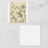 Schlacht um die Frösche - Kawanabe Kyosai Quadratische Visitenkarte (Vorne/Hinten)