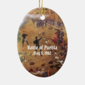 Schlacht um die mexikanische Geschichte Puebla Keramik Ornament (Hinten)