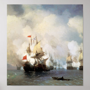 Schlacht um die Straße von Chios Poster