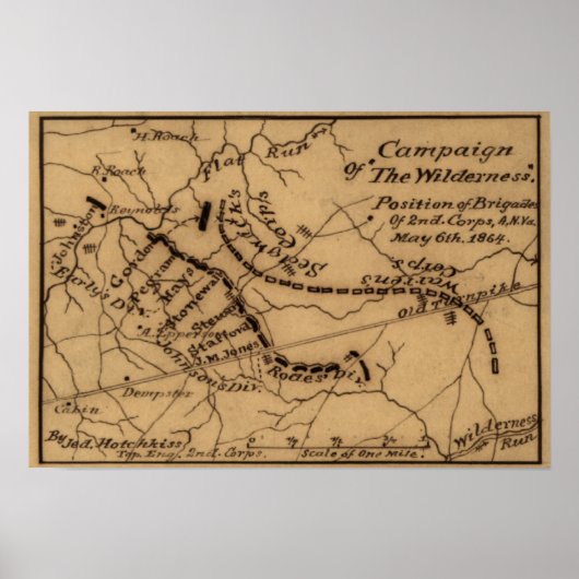 Schlacht um die Wildnis - Panoramablick aus dem Zi Poster (Vorne)