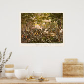 Schlacht um die Wildnis von Kurz und Allison 1864 Poster (Küche)