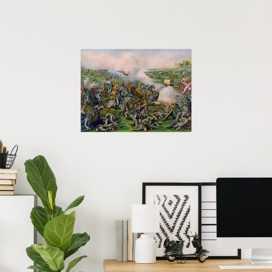 Schlacht um Fünf Gabel Kurz & Allison Lithograph Poster (Heimbüro)