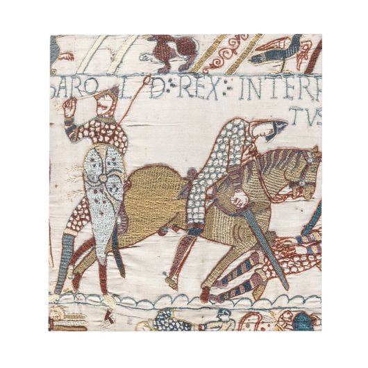 Schlacht um Hastings - Bayeux Tapestry King Harold Notizblock (Vorderseite)