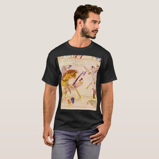 Schlacht um Hastings - Bayeux Tapestry King Harold T-Shirt (Vorne ganz)
