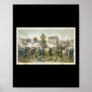 Schlacht um Lexington Machusetts - Amerikanische R Poster