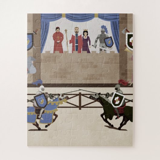 Schlacht um Ritter im Mittelalter Puzzle (Vertikal)