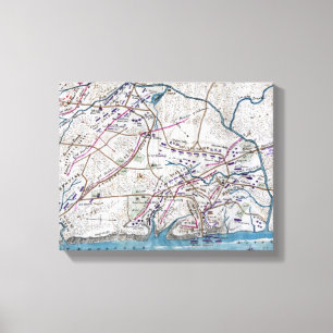 Schlacht um Shiloh - Panoramablick auf den Zivilen Leinwanddruck