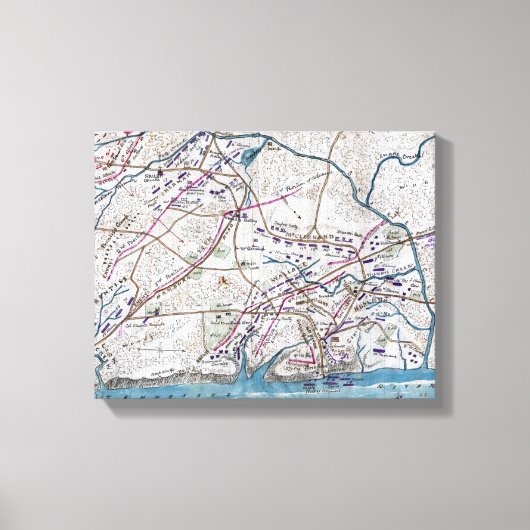 Schlacht um Shiloh - Panoramablick auf den Zivilen Leinwanddruck (Vorderseite)