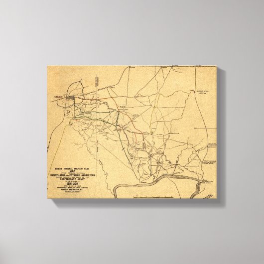 Schlacht um Shiloh - Panoramablick auf den Zivilen Leinwanddruck (Vorderseite)