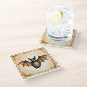 Schlacht und Herbstluft Glasuntersetzer (Schrägansicht)