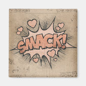 SCHLACHT! Vintages Comic Buch Steampunk Pop Kunst Magnet (Vorne)