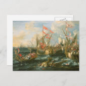 Schlacht von Actium, griechischen und römischen Kr Postkarte (Vorne/Hinten)