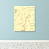 Schlacht von Antietam - Panoramabalkarte des Zivil Leinwanddruck (Insitu (Holzboden))