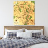 Schlacht von Antietam - Panoramabalkarte Ziviler K Leinwanddruck (Insitu (Schlafzimmer))