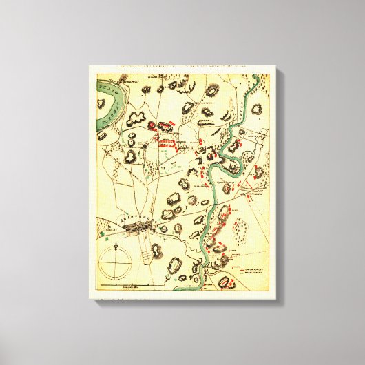 Schlacht von Antietam - Panoramabalkarte Ziviler K Leinwanddruck (Vorderseite)