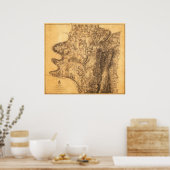 Schlacht von Antietam - Panoramablick auf den Zivi Poster (Küche)